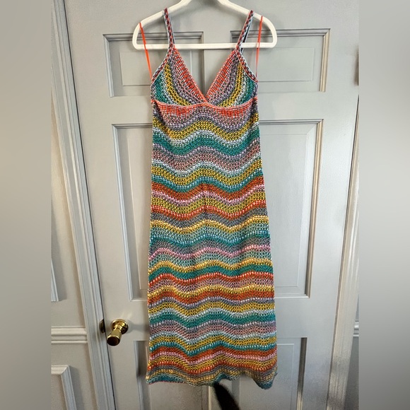 Zara Multicolor Crochet Maxi Dress - Picture 1 of 3